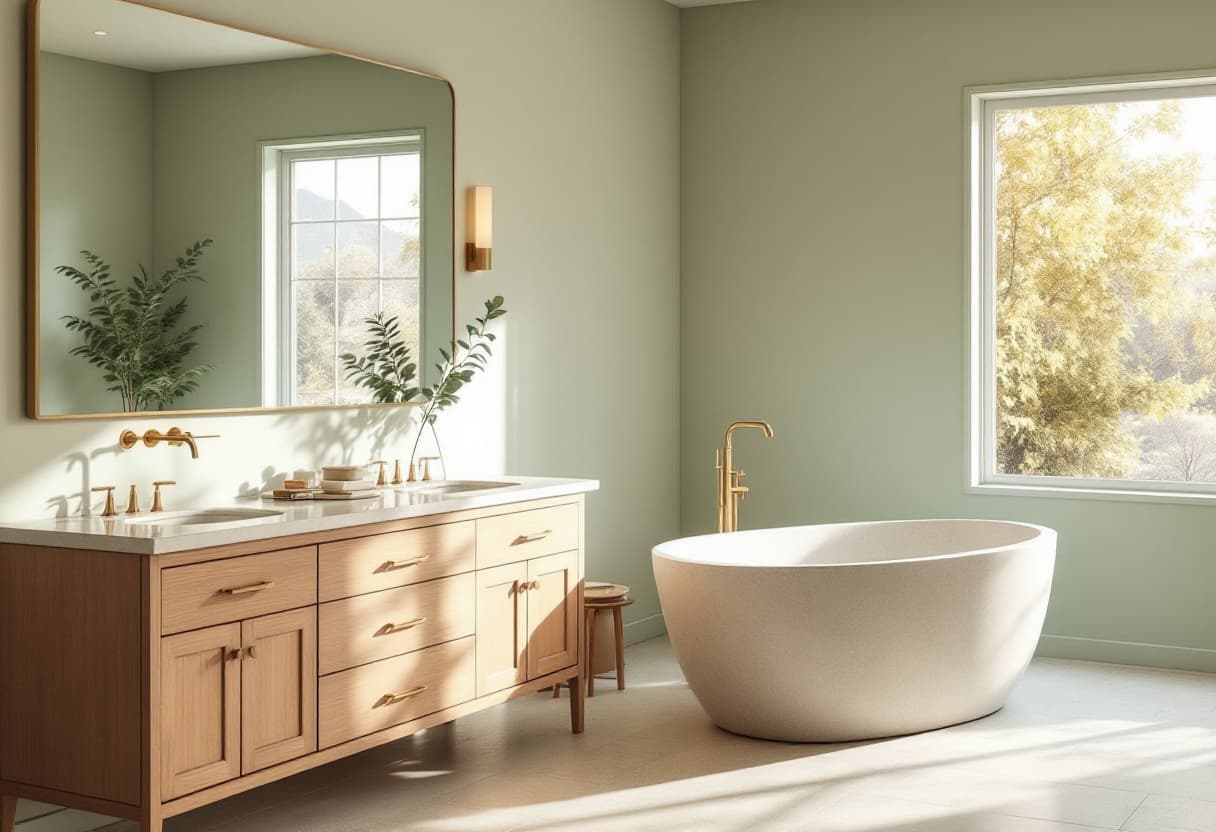 AI-designed spa-like bathroom