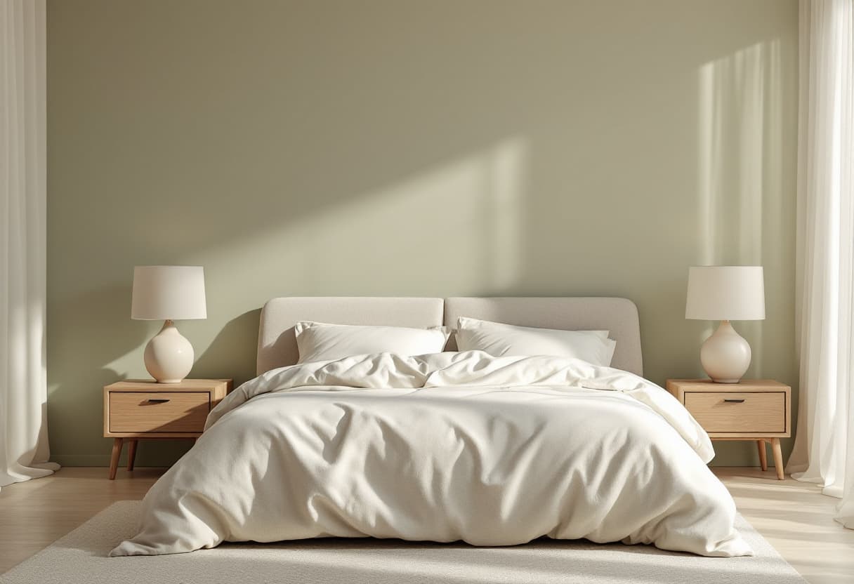 AI-designed serene neutral bedroom